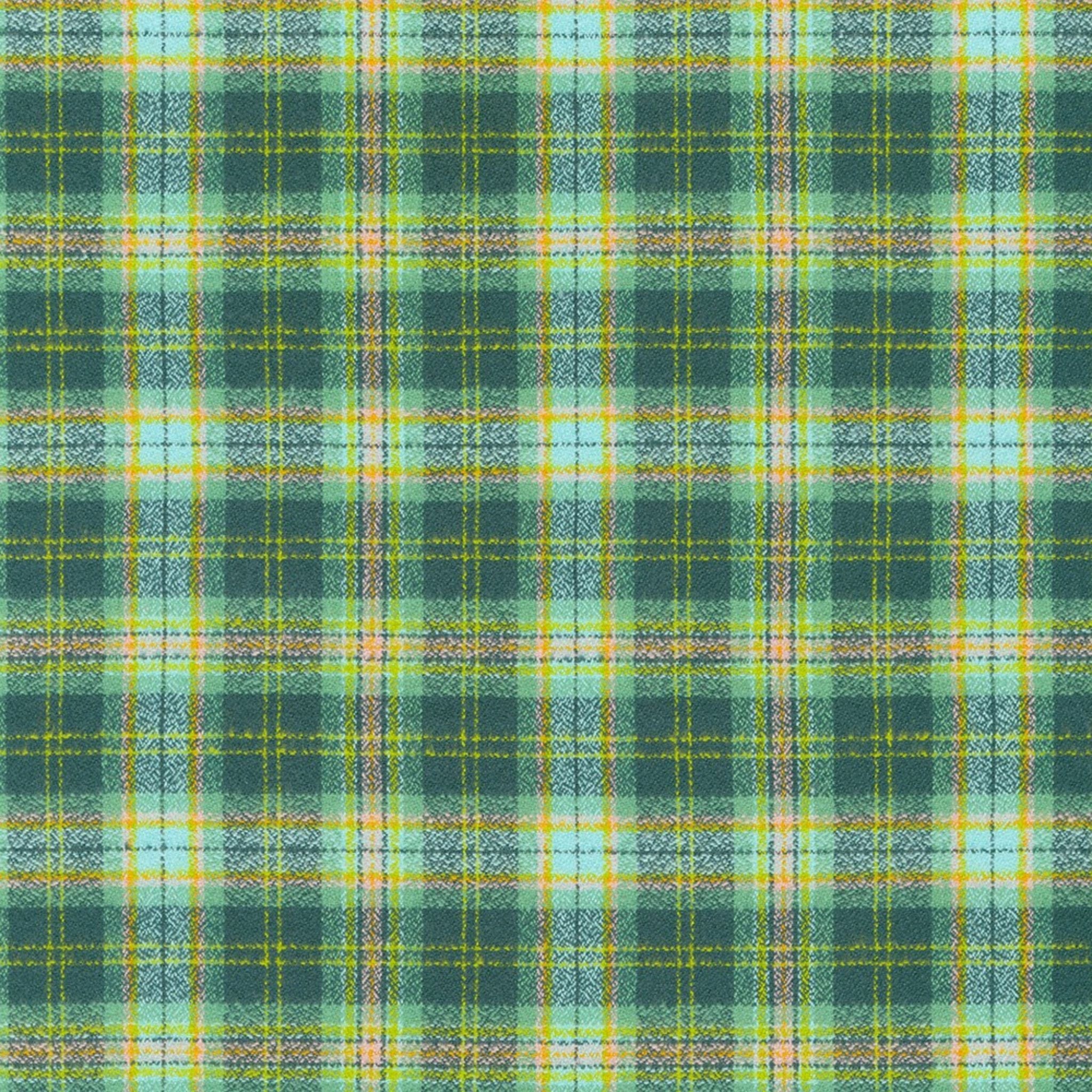 Fabric Green tartan organic flannel - Mammoth Junior - Robert Kaufman - SRKF-21379-34