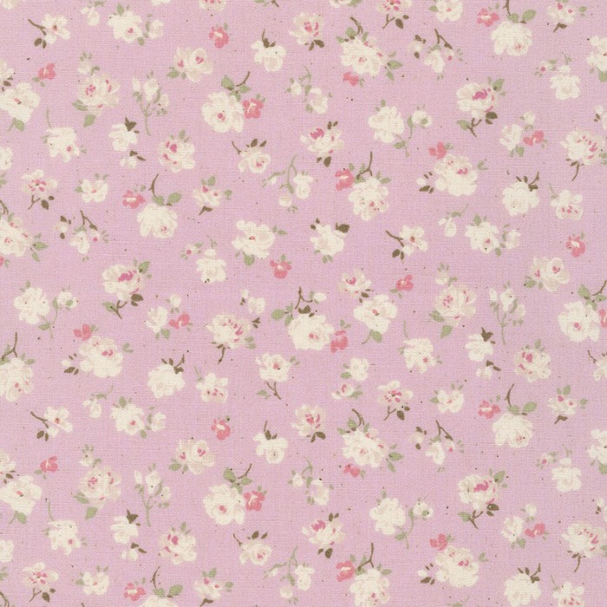 Fabric Grey floral cotton lawn - Petite Sophila - Sevenberry