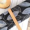 fabric Grey leaves viscose lycra jersey