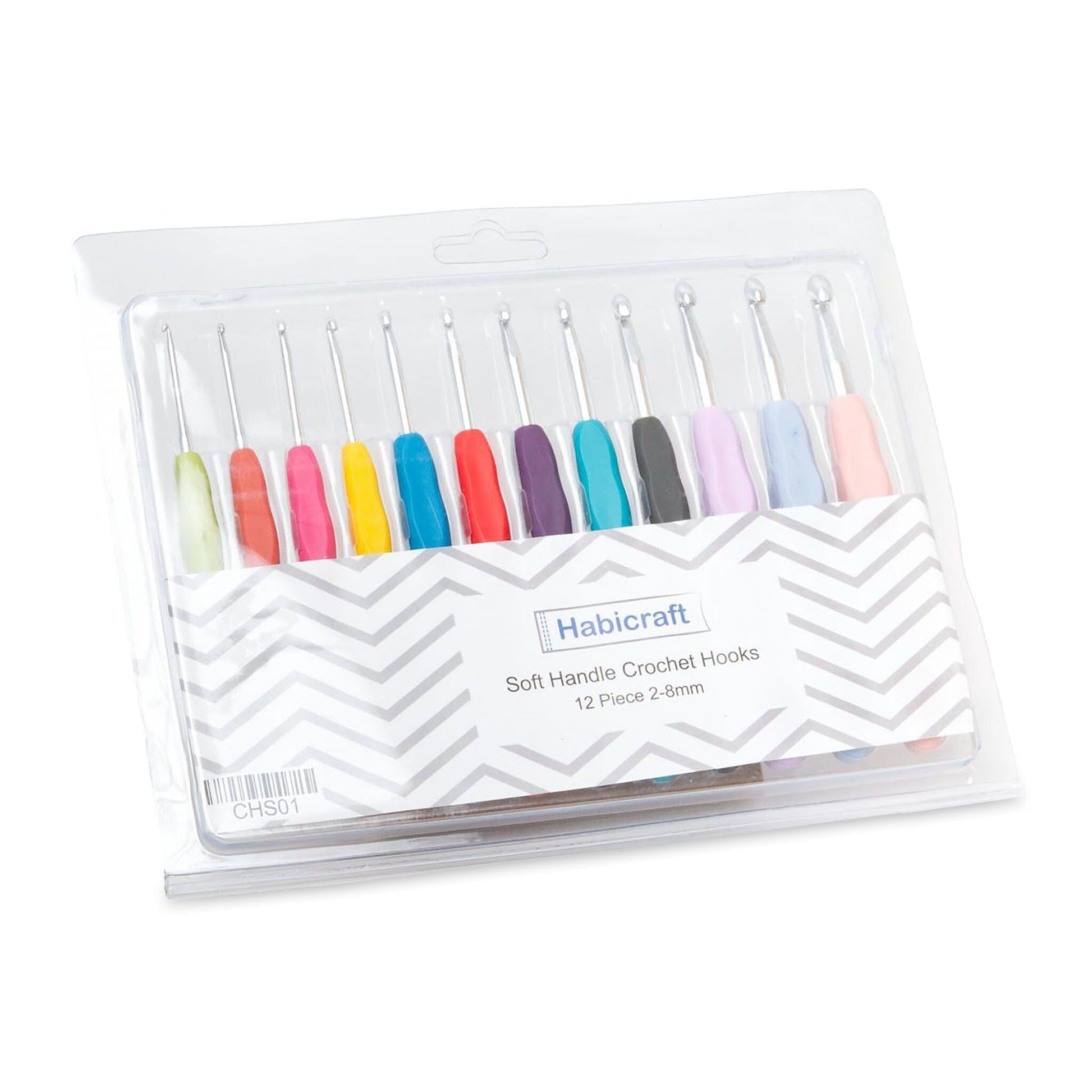 Habicraft soft handle crochet hooks 12 piece 2-8mm