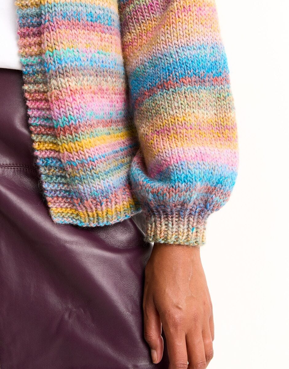 knitting pattern Healing crystal cardigan knitting pattern in JEWELSPUN WITH WOOL CHUNKY- Sirdar 10801
