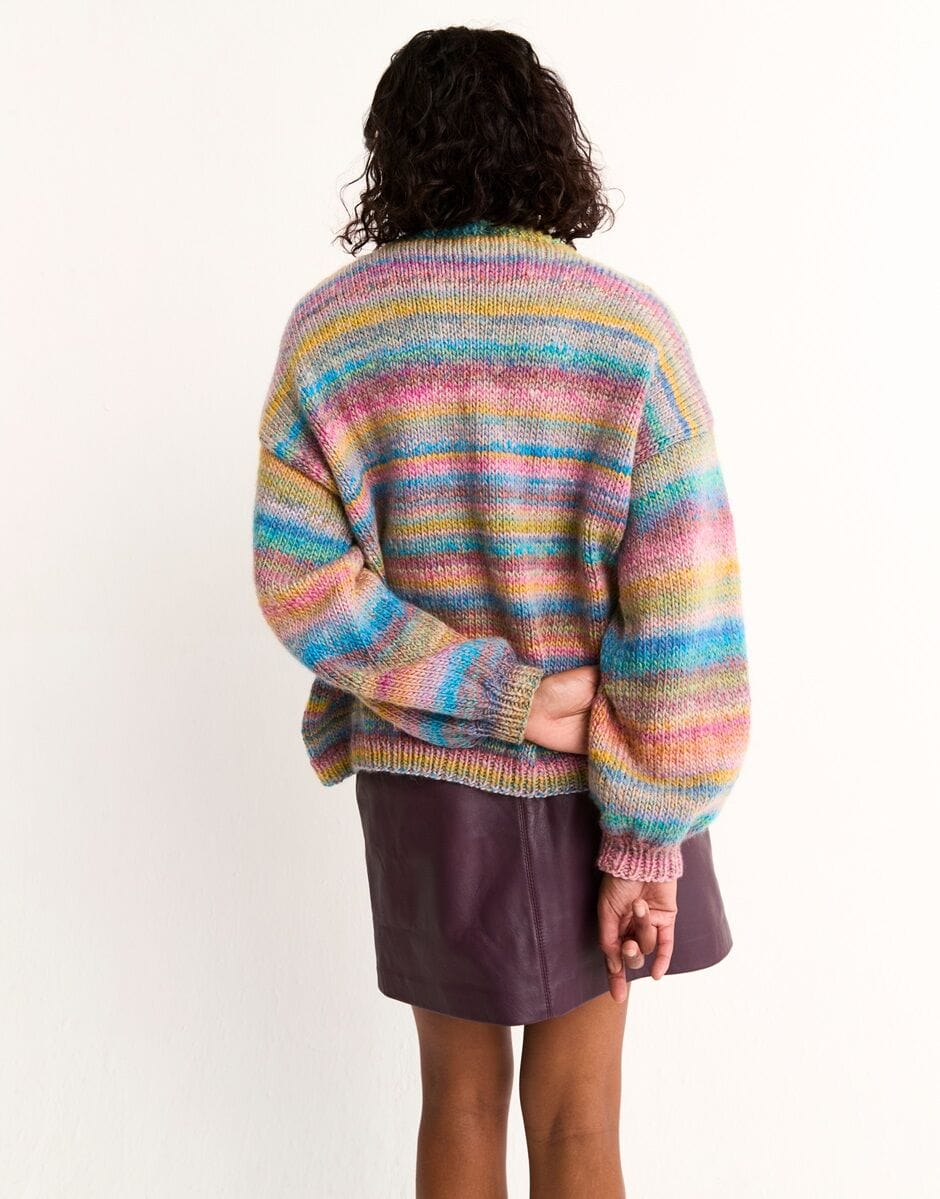 knitting pattern Healing crystal cardigan knitting pattern in JEWELSPUN WITH WOOL CHUNKY- Sirdar 10801