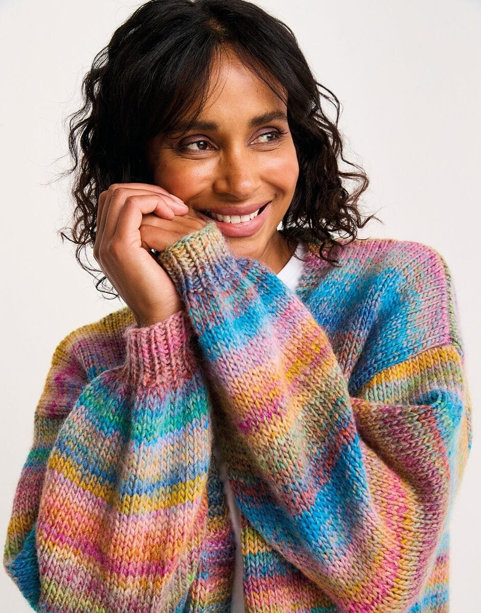 knitting pattern Healing crystal cardigan knitting pattern in JEWELSPUN WITH WOOL CHUNKY- Sirdar 10801