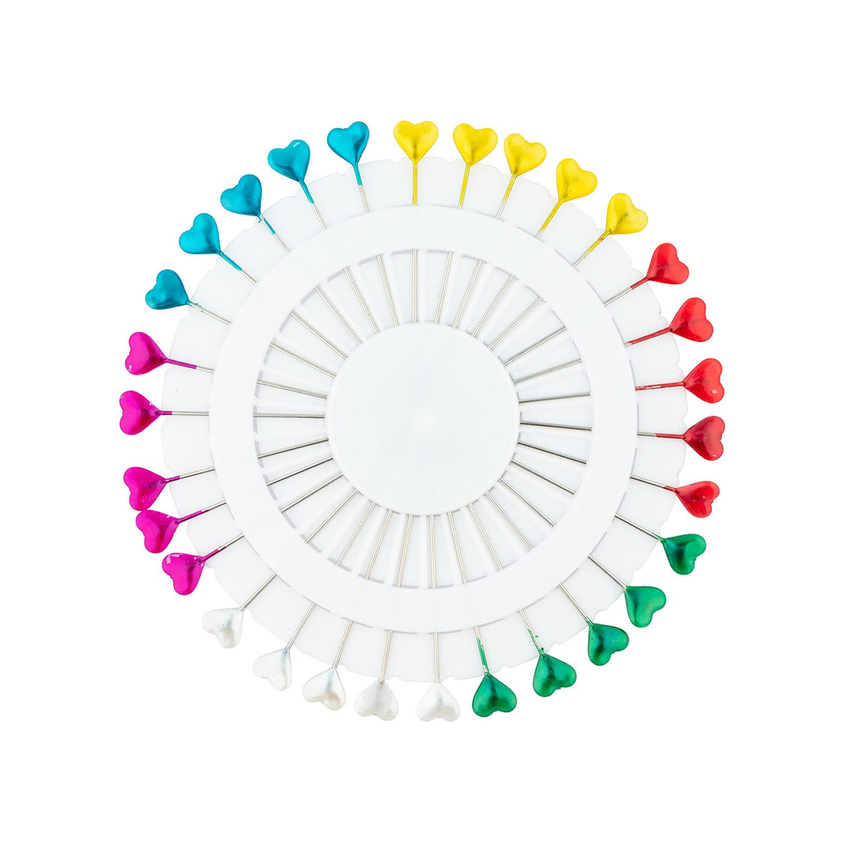 Heart Pearl Head Pin Wheel