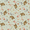 cotton fabric Hedgehogs and mushrooms on slate - In to the Woods - Timeless Treasures - CD2262