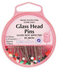 pins Hemline glass head pins - Extra long