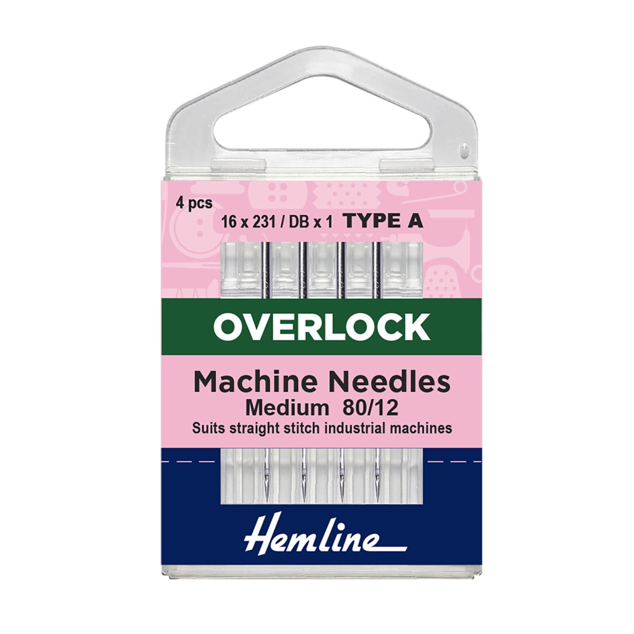 overlocker needles Hemline overlock machine needles 80/12 - Type A