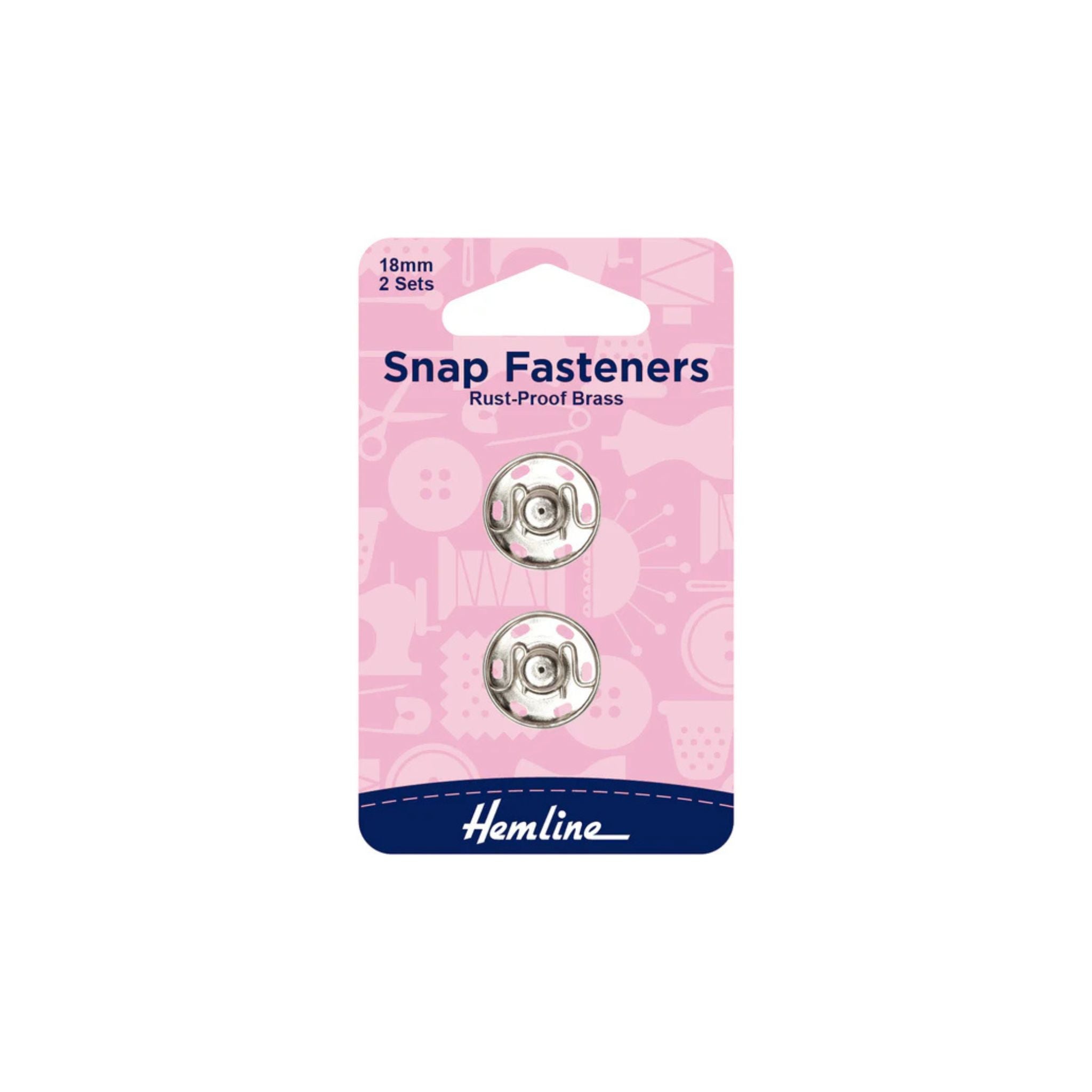 Hemline snap fasteners 18mm