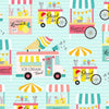 Fabric Ice creams on white cotton fabric - Hello Summer - Michael Miller