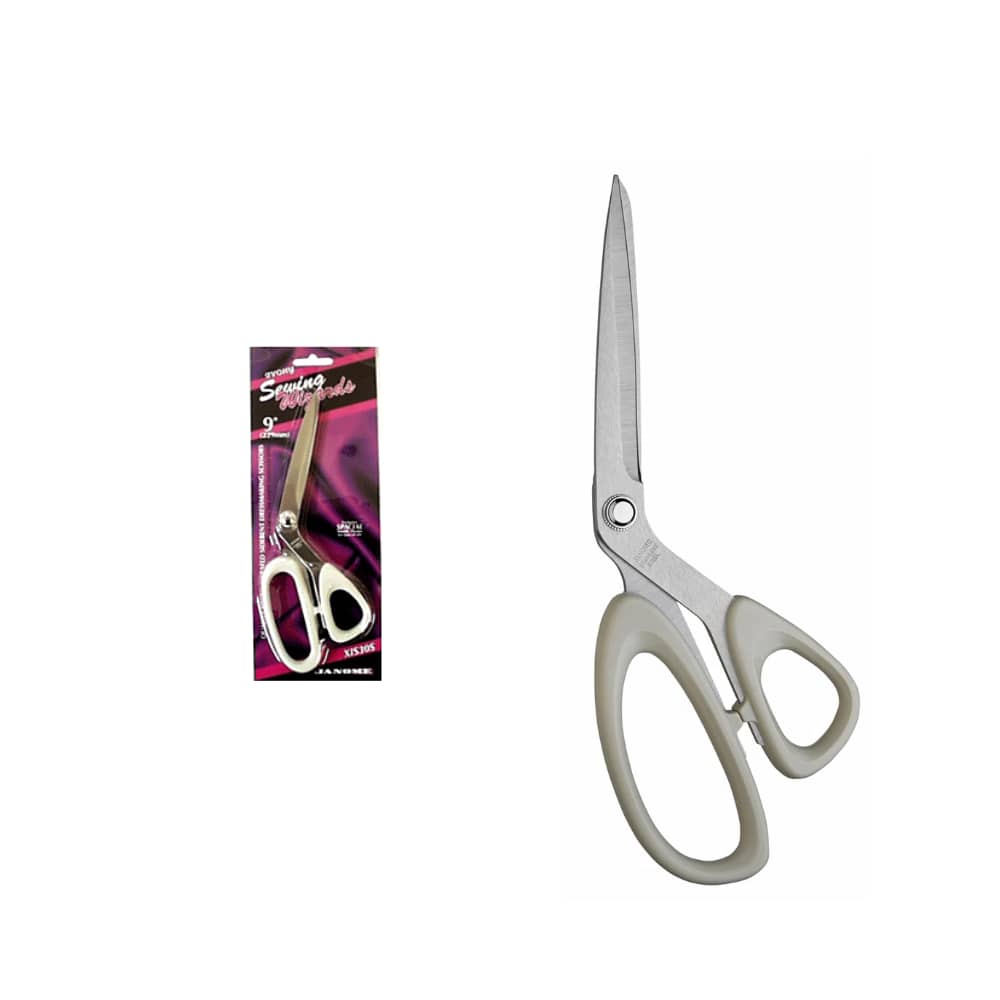 Janome 9" Micro Serrated Sidebent Dressmaking Scissors