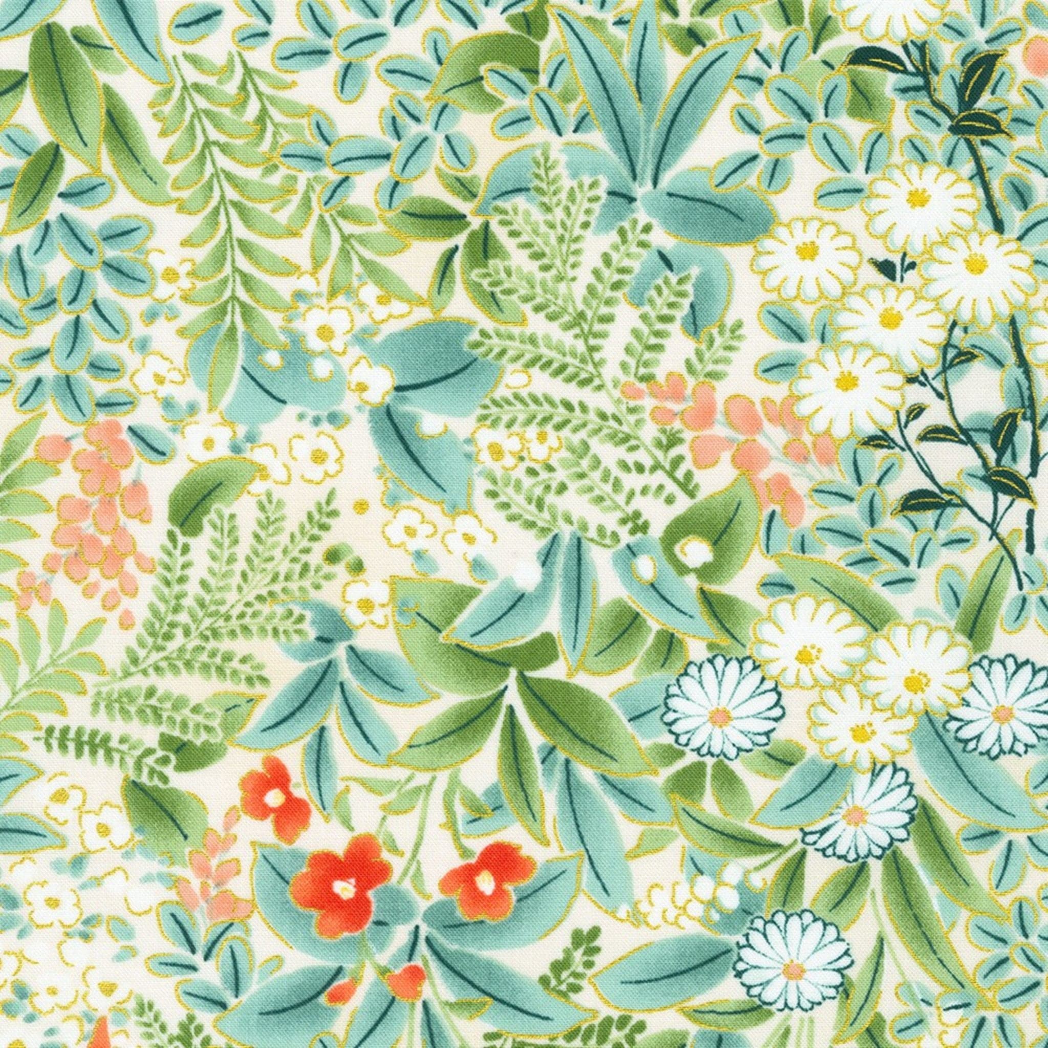 cotton fabric Japanese flowers - Imperial Collection Honoka - Robert Kaufman - SRKM-21931-213