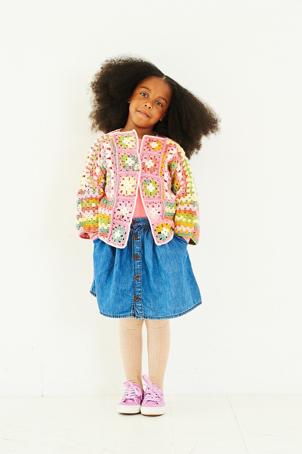 Kids cardigan, jumper and scarf crochet pattern - Stylecraft 10198