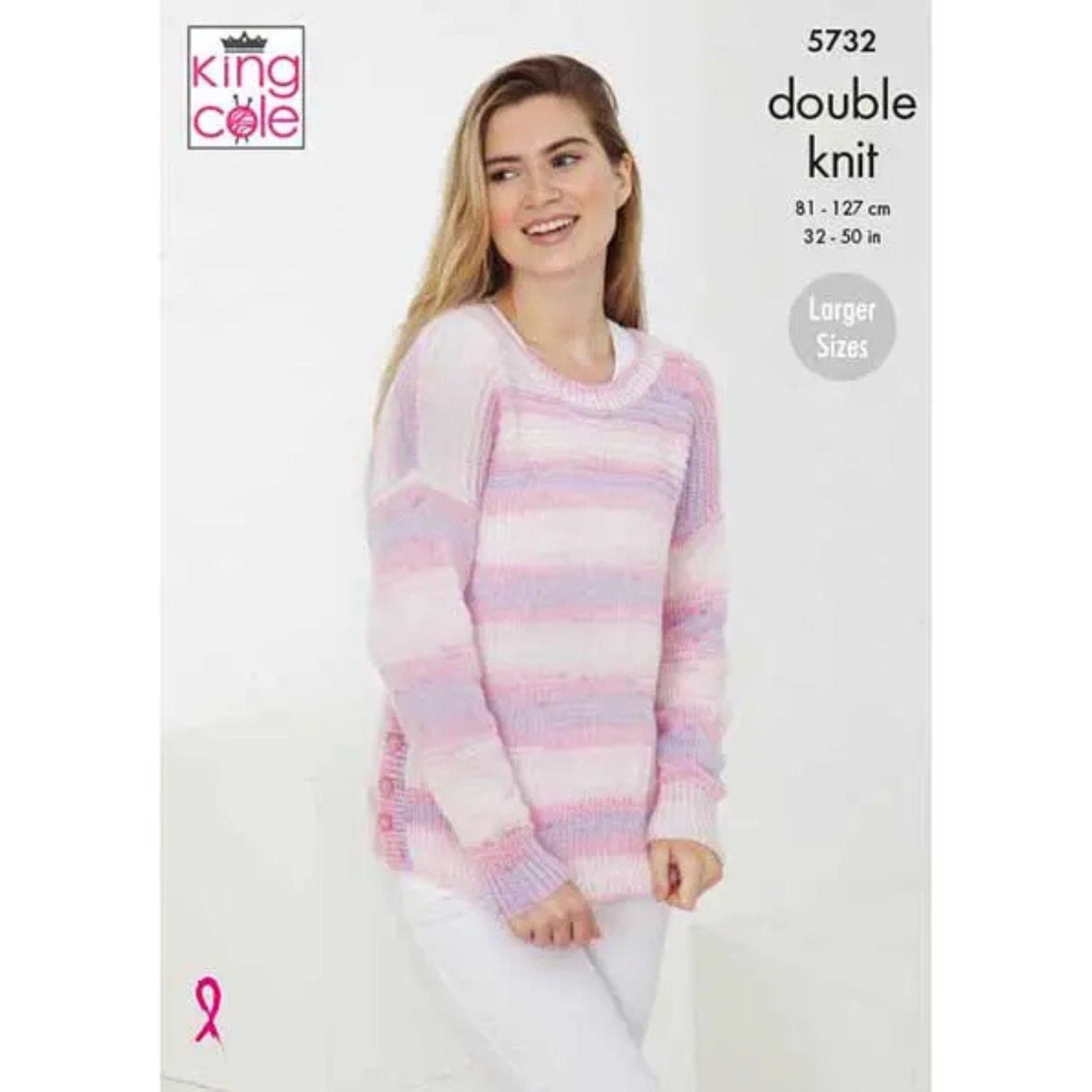 knitting pattern King Cole DK jumper pattern 5732