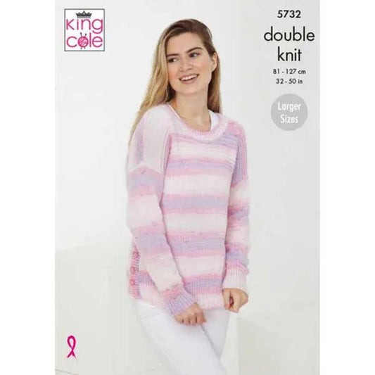 knitting pattern King Cole DK jumper pattern 5732