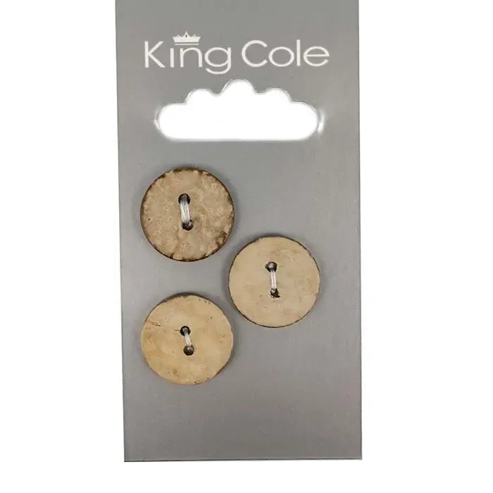 King Cole shell effect buttons ×3