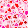 cotton fabric Kisses on pink cotton fabric