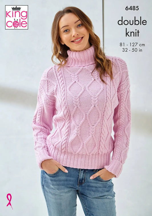 Knitted sweater and slipover DK pattern - King Cole