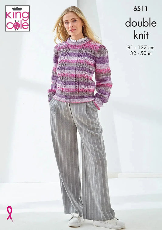 knitting-pattern Ladies sweater and cardigan - Bramble DK - King Cole 6511