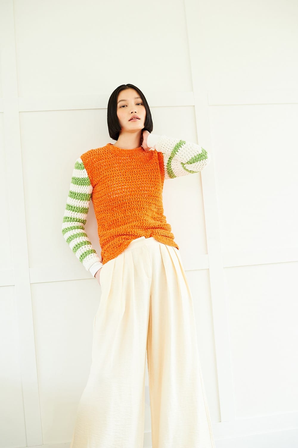 crochet-pattern ladies sweater crochet pattern - Squeeze Me DK - Stylecraft 10081