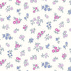 Liberty Heirloom posy sprig lasenby cotton fabric with tiny flower sprigs on white.