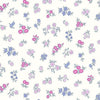 Liberty Heirloom posy sprig lasenby cotton fabric with tiny flower sprigs on white.