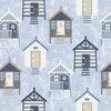 Fabric Lighthouses on blue cotton fabric - Bon Voyage - Michael Miller