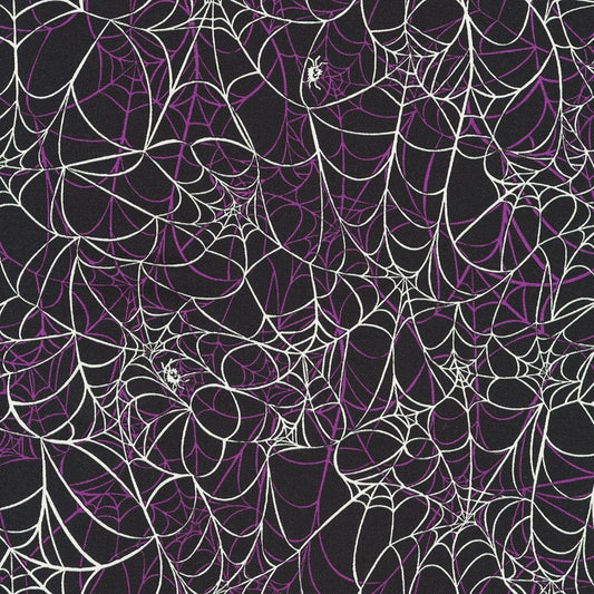 Cotton Fabric Lights out collection- Nightfall Cobwebs-Robert Kaufman