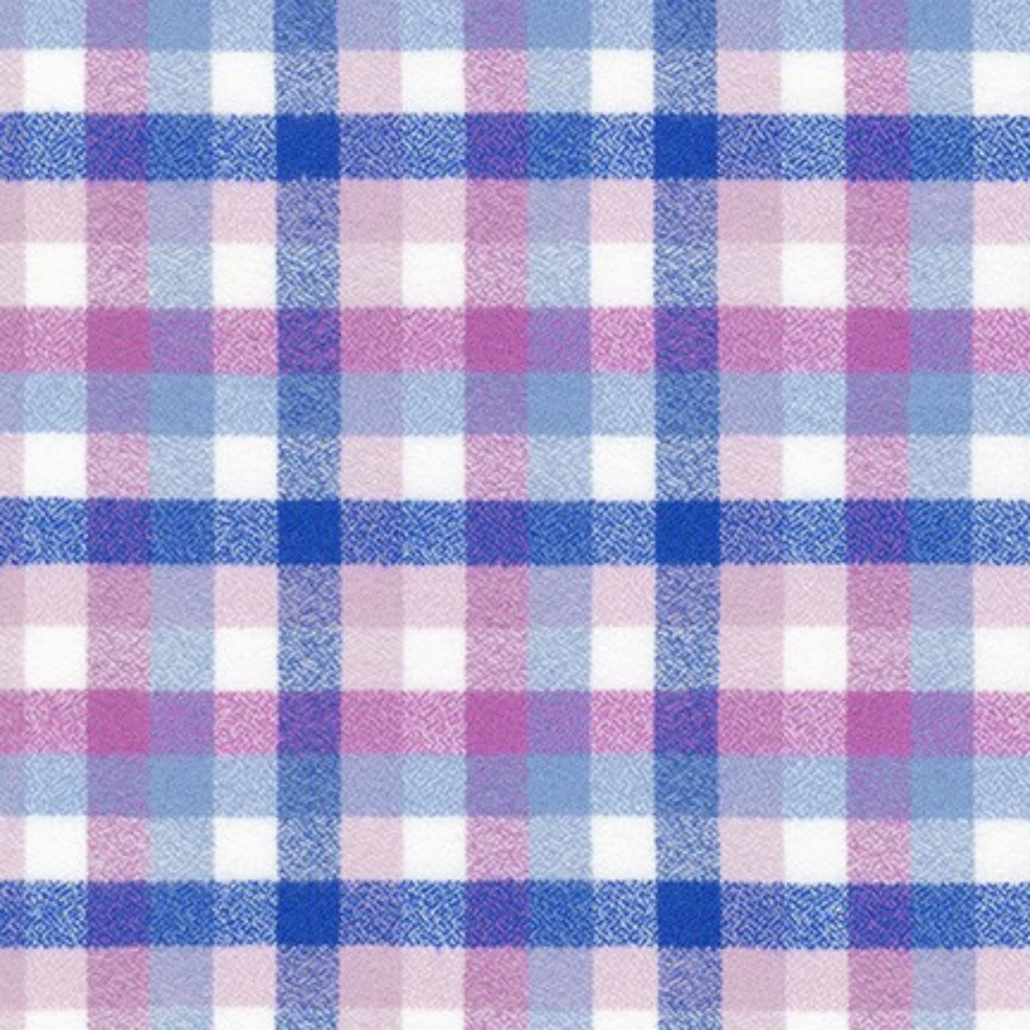 lilac, pink and white checked flannel - Mammoth Junior by Robert Kaufman