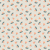 Fabric Little Coral Flowers on Cream cotton fabric - Folk Floral by Lewis & Irene