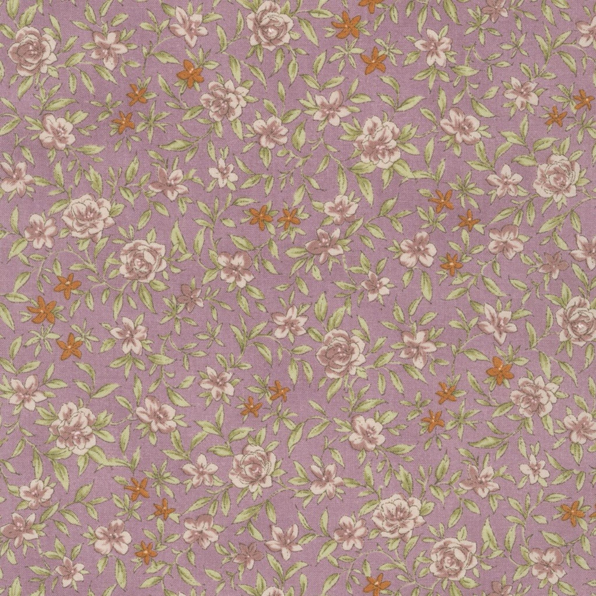 cotton lawn Mauve floral cotton lawn - Petite Nostalgia Lawn - sevenberry - 83041D1-4