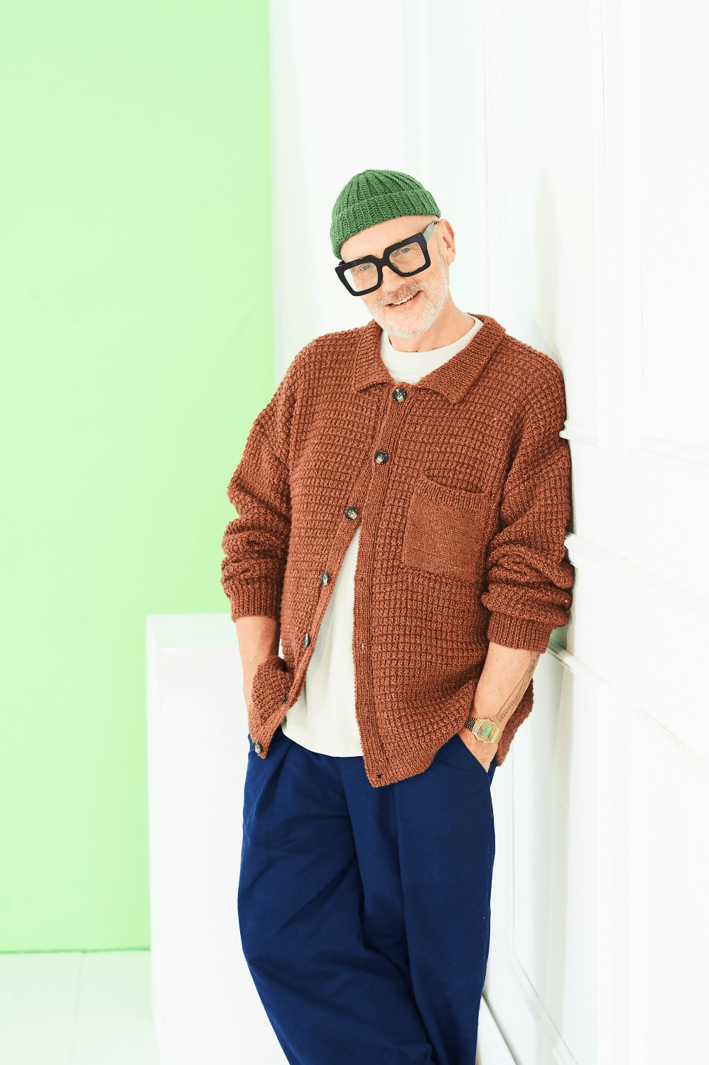 knitting-pattern Men's cardigan and sweater knitting pattern - Stylecraft Bambino 10230
