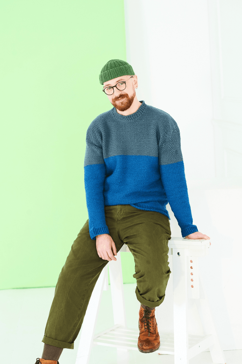 knitting-pattern Men's sweater knitting pattern - Stylecraft Bambino 10228