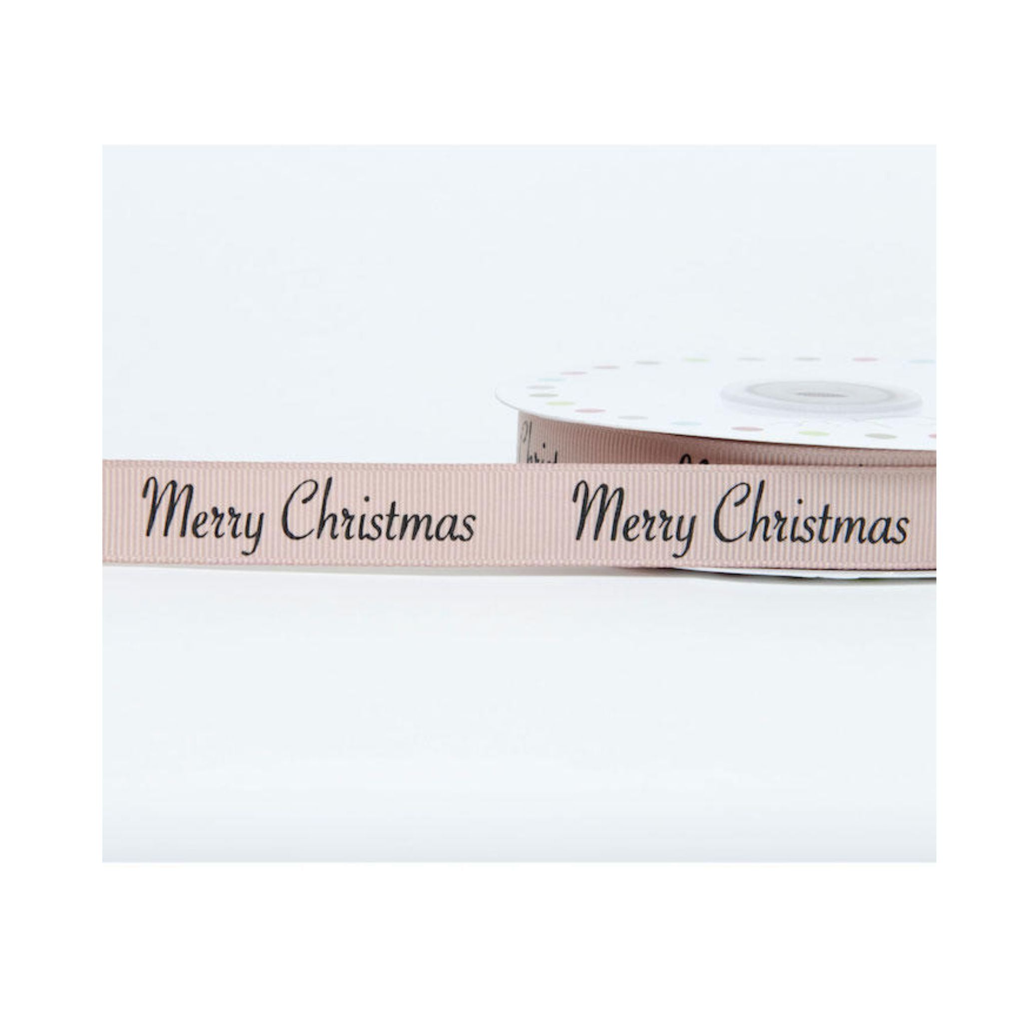 Merry Christmas rustic grosgrain ribbon - Reel Chic