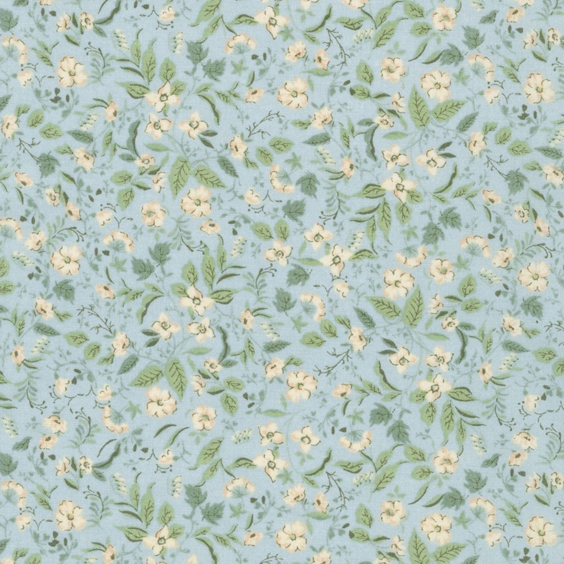 Fabric Misty Blue cotton lawn - Petite Nostalgia Lawn - Sevenberry
