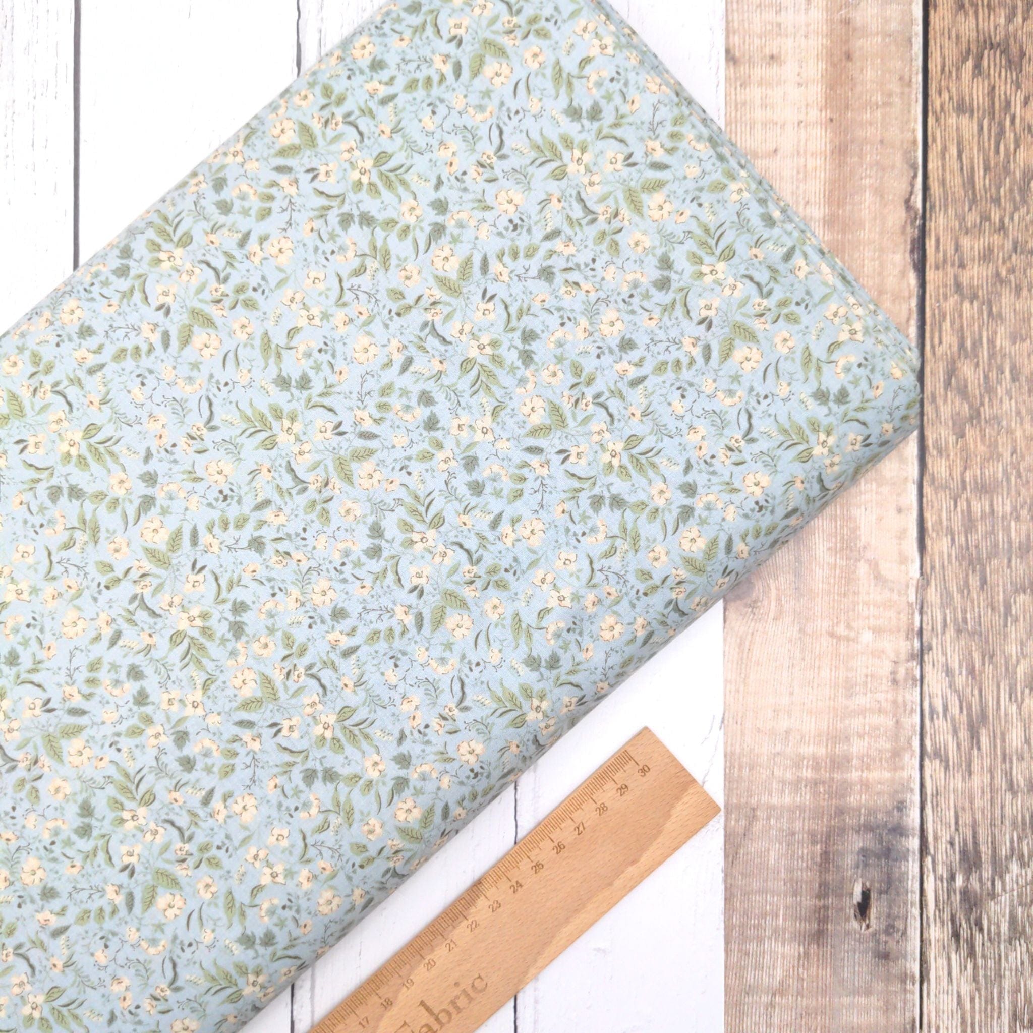 Fabric Misty Blue cotton lawn - Petite Nostalgia Lawn - Sevenberry