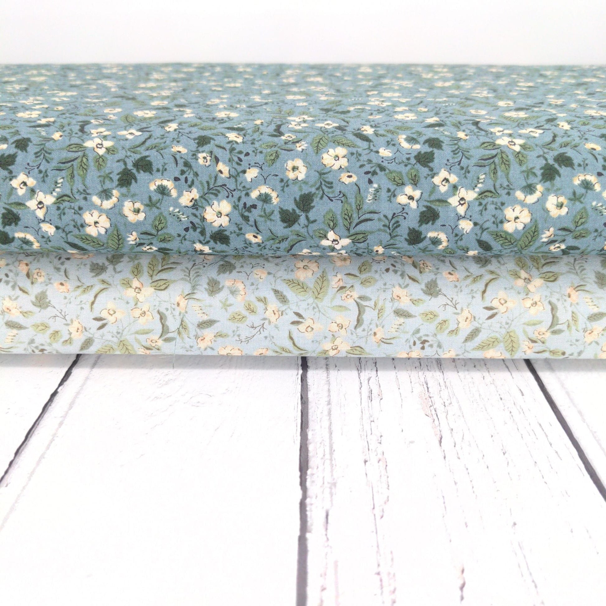 Fabric Misty Blue cotton lawn - Petite Nostalgia Lawn - Sevenberry