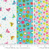 Sweet and Plenty fat quarter bundle with pastel birds, flowers and circles - moda