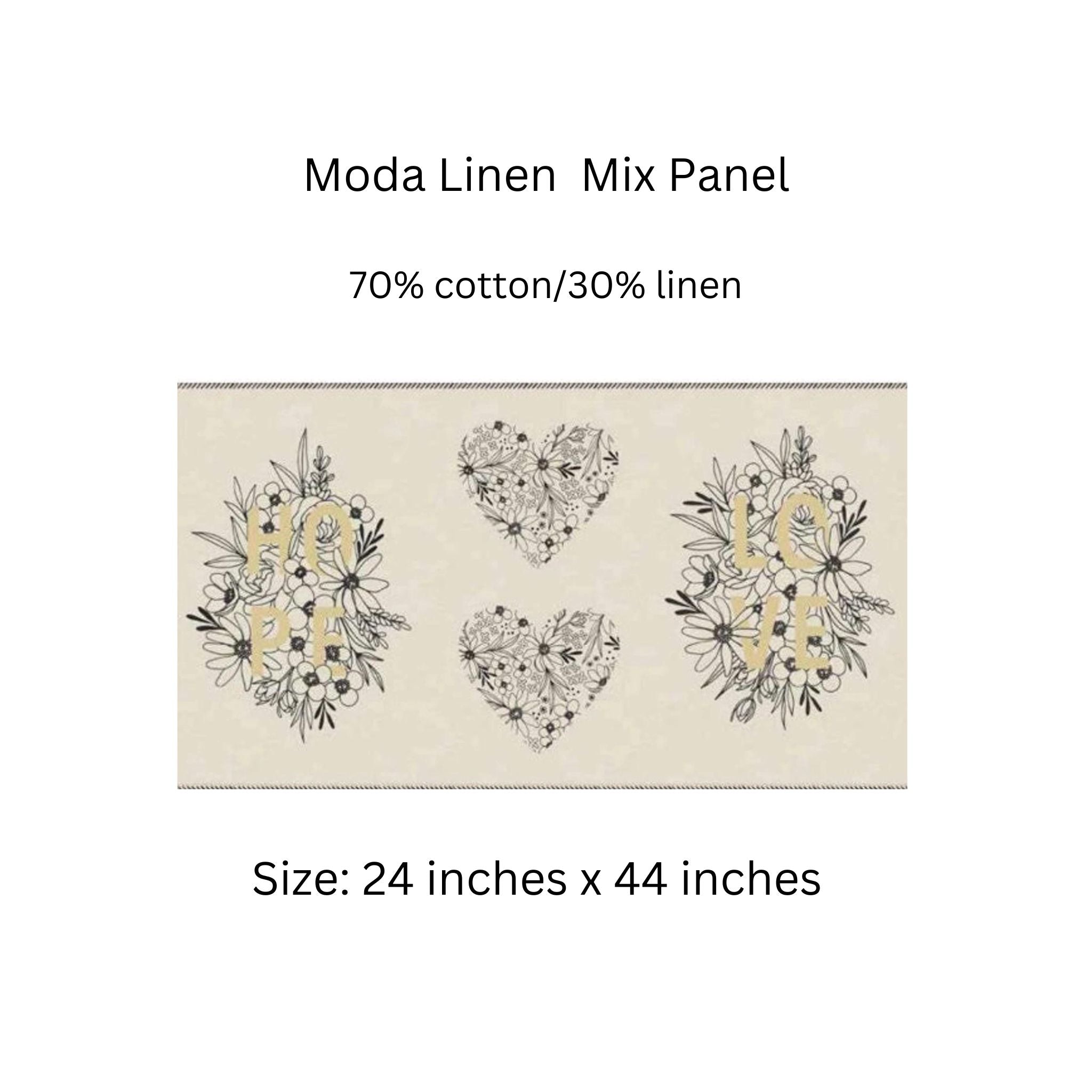 Moda Gilded linen mix panel - 11537 11LM