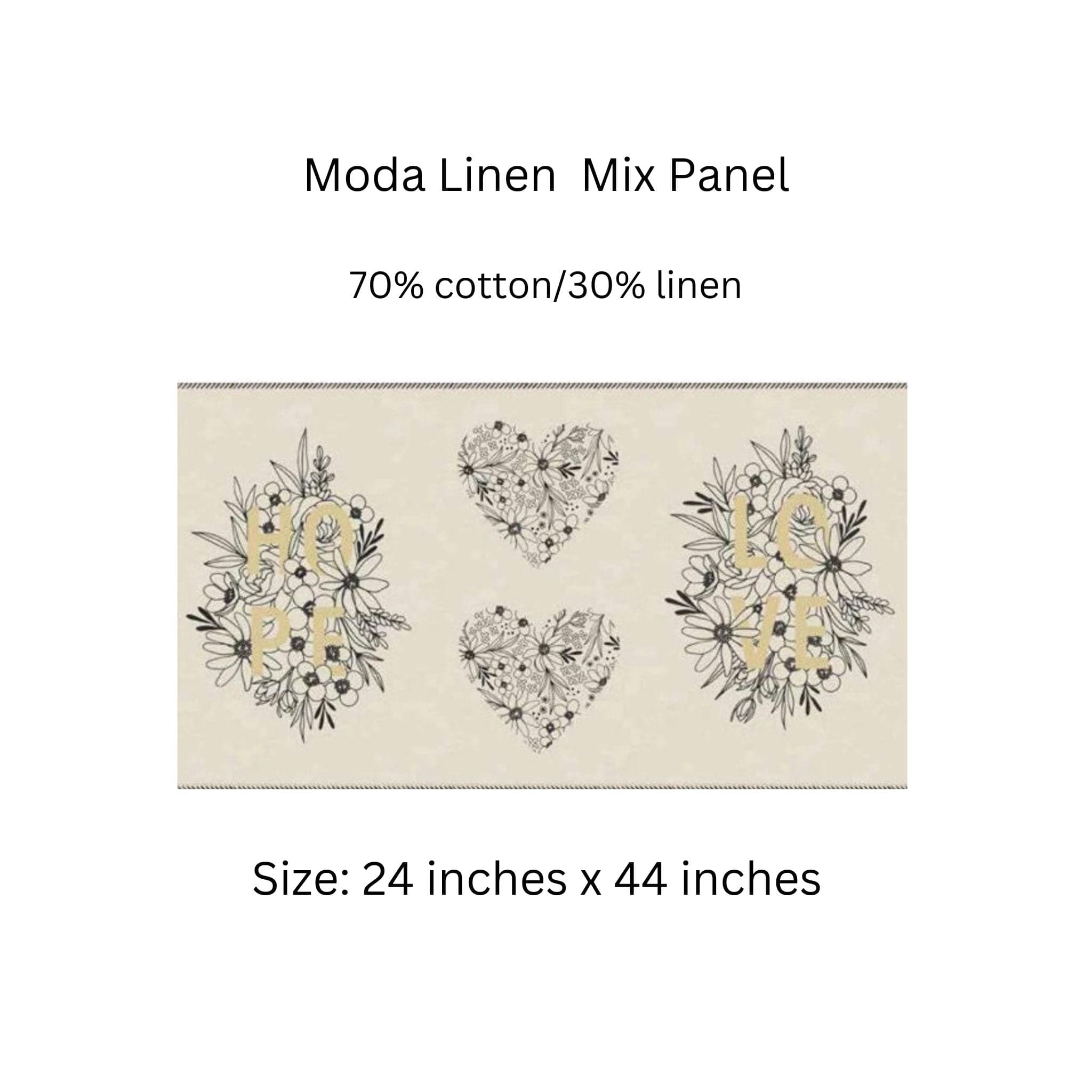 cotton fabric Moda Gilded linen mix panel - 11537 11LM