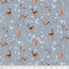 Fabric Moths on dark navy cotton fabric - Fawn'd of You - P & B Textiles