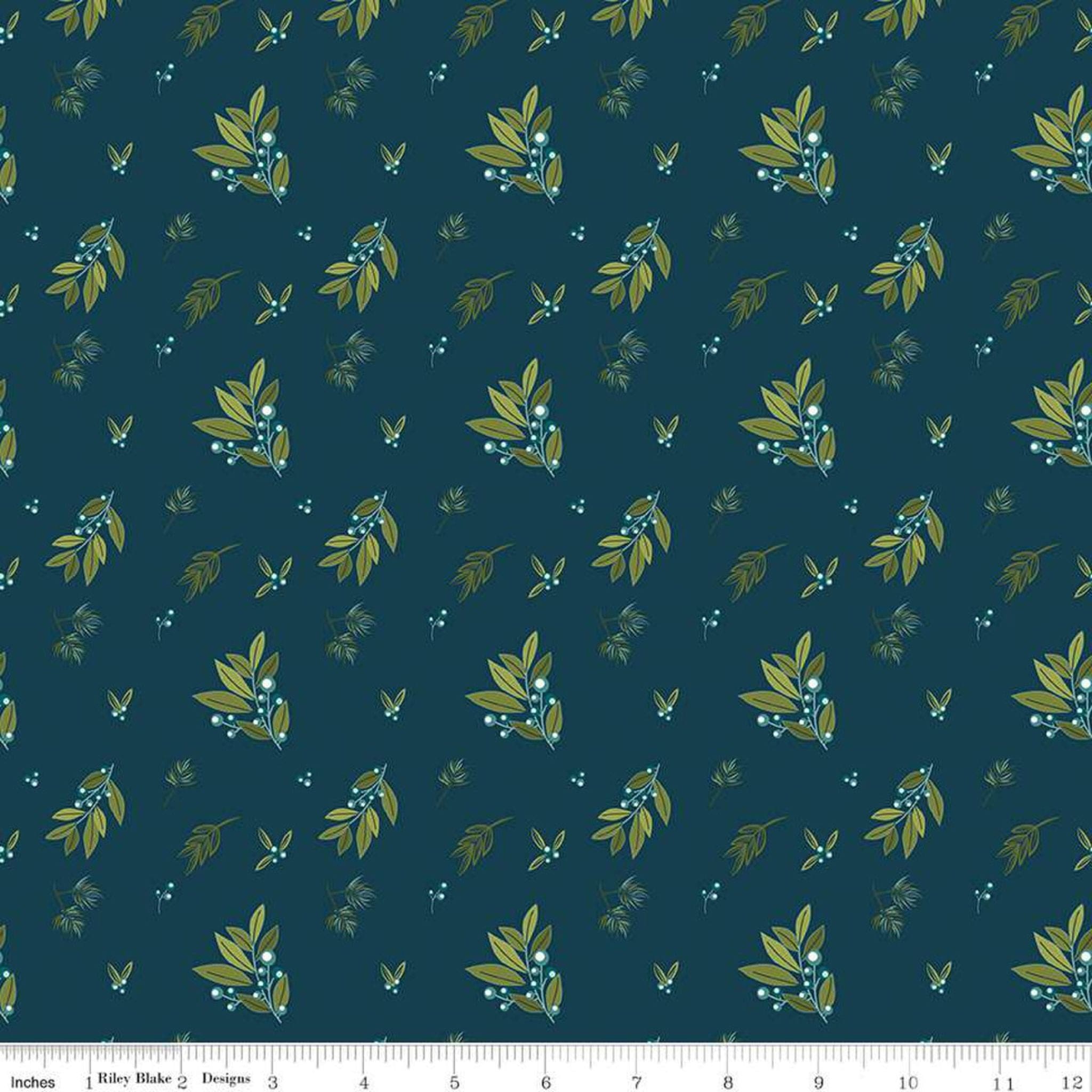 cotton fabric Navy winter branches - Arrival of Winter - Riley Blake