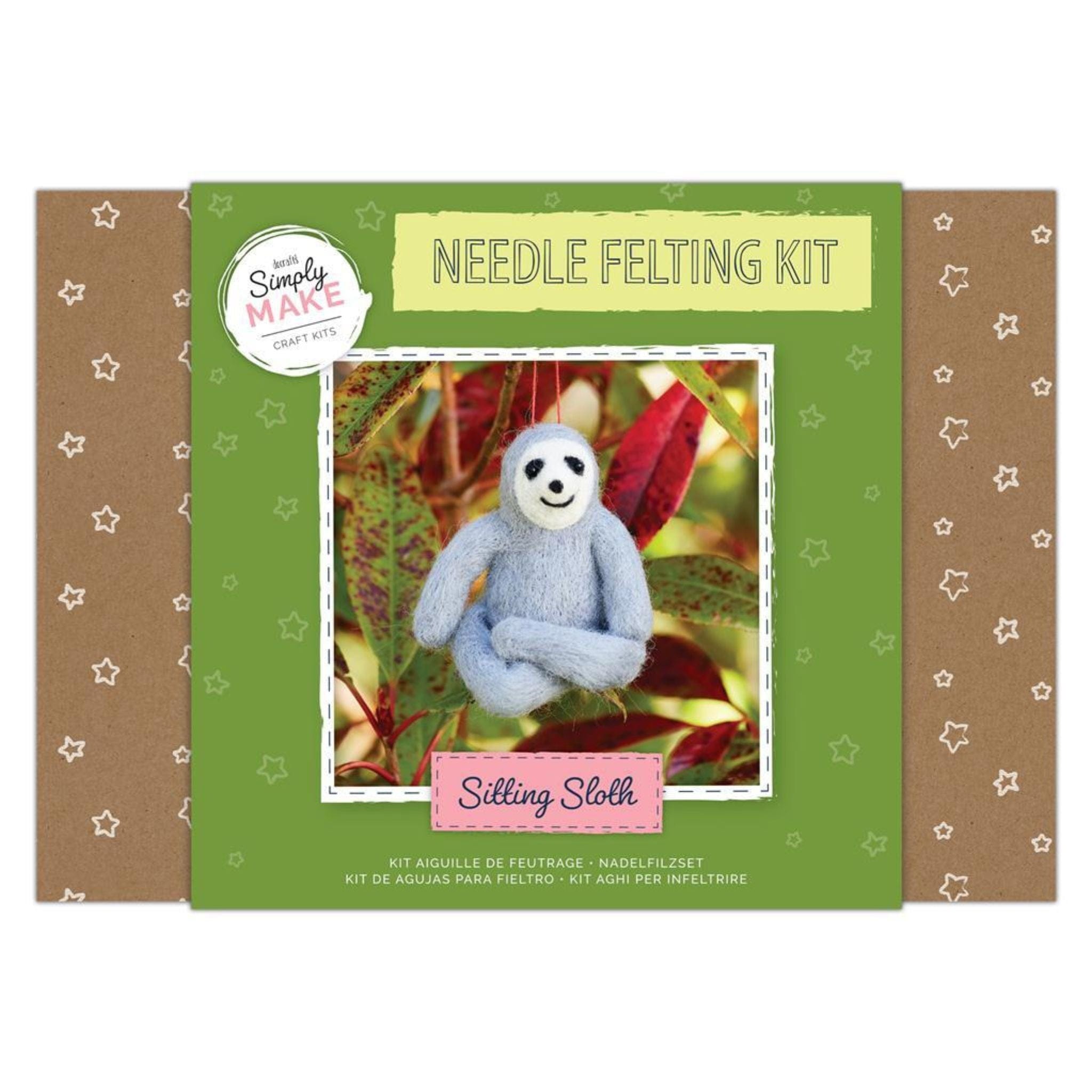 Needlecraft Kits Needle felting kit - Sitting Sloth - Simply Make