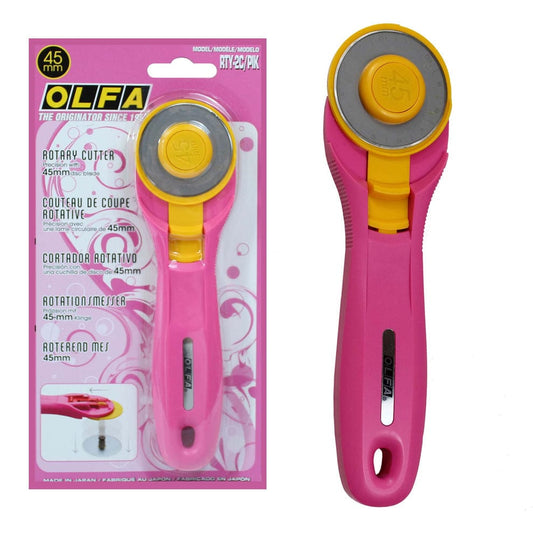OLFA Rotary Cutter 45mm Pink