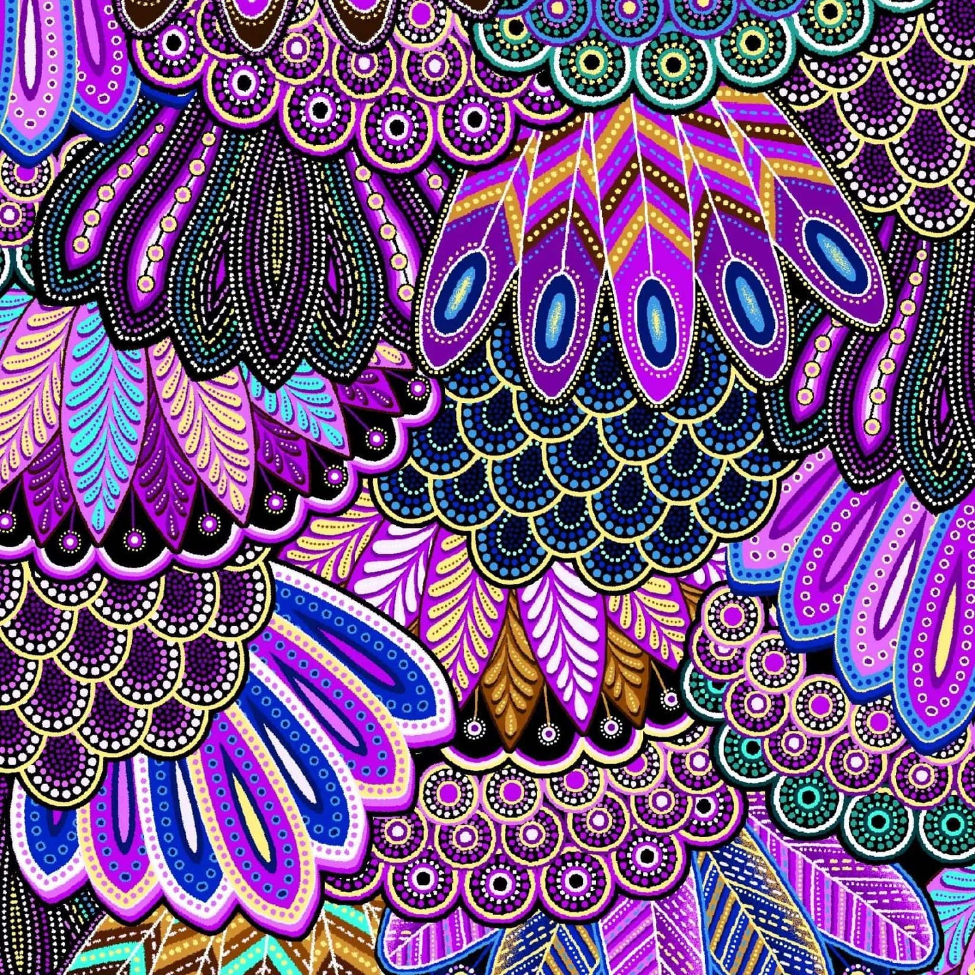 Cotton Fabric Owls - Sahul Land - Oasis Fabrics