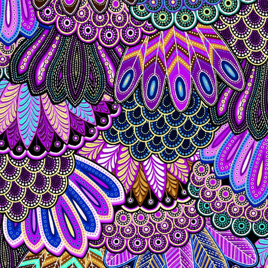 Cotton Fabric Owls - Sahul Land - Oasis Fabrics