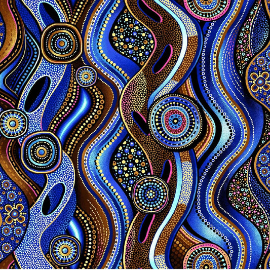 Cotton Fabric Owls - Sahul Land - Oasis Fabrics