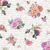 cotton fabric Paris roses on cream calligraphy fabric - We'll always have Paris - Michael Miller