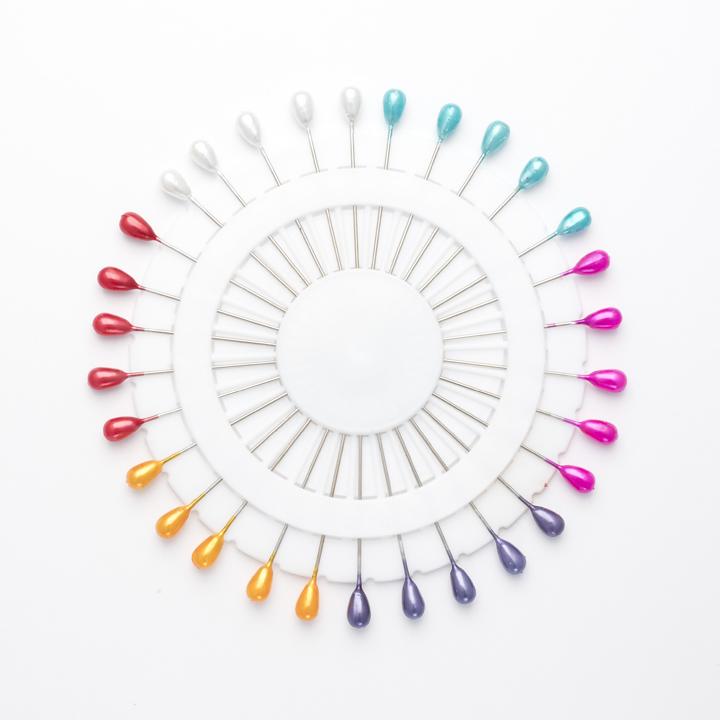 Pearl Head Raindrop Pin Wheel