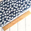 Petals on navy ananda viscose fabric