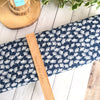 Petals on navy ananda viscose fabric